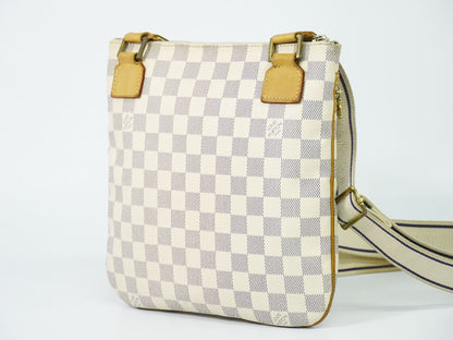 Louis Vuitton LV Pochette Damier Azur Shoulder Bag White Gray Second — view 2