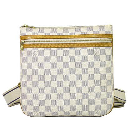Louis Vuitton LV Pochette Damier Azur Shoulder Bag White Gray Second