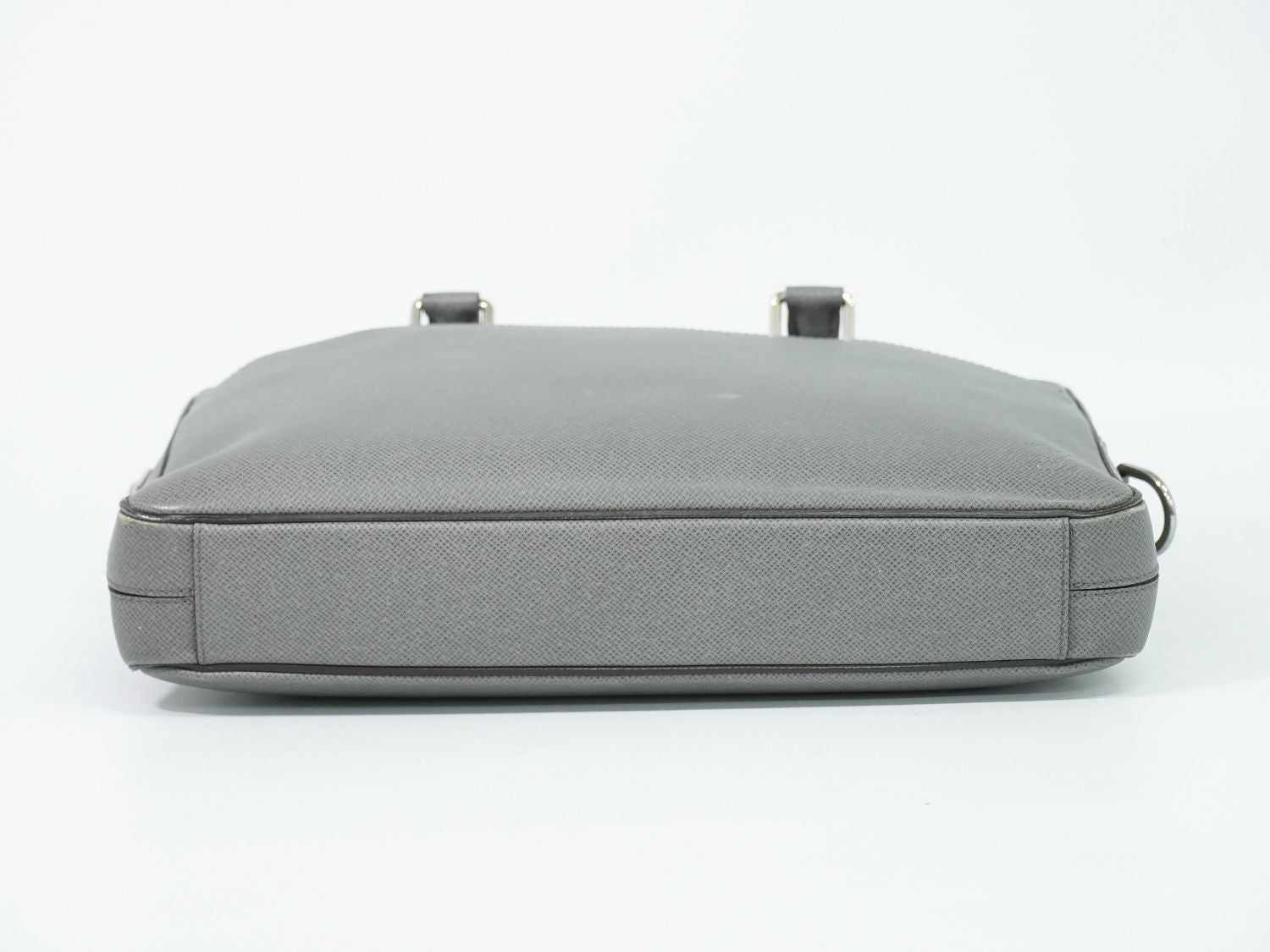 Louis Vuitton LV Porto Documan Business PM Taiga Leather Bag Glacier Gray — view 3