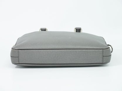Louis Vuitton LV Porto Documan Business PM Taiga Leather Bag Glacier Gray — view 3