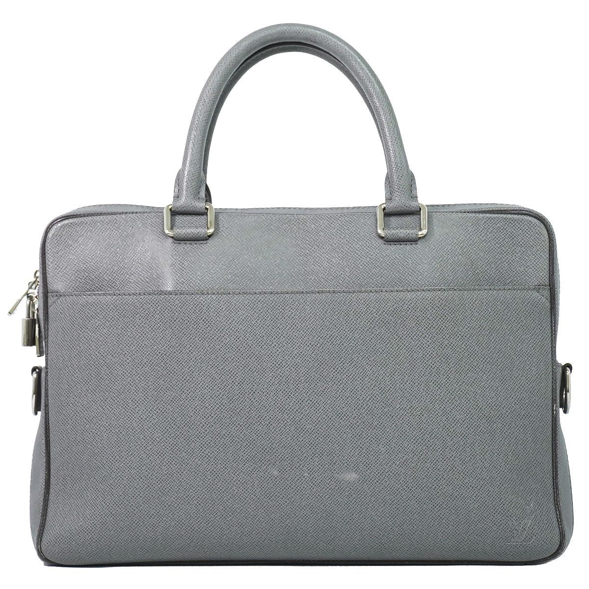 Louis Vuitton LV Porto Documan Business PM Taiga Leather Bag Glacier Gray