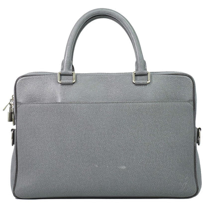 Louis Vuitton LV Porto Documan Business PM Taiga Leather Bag Glacier Gray