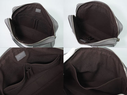 Louis Vuitton LV Porto Documan Business PM Taiga Leather Bag Glacier Gray — view 8