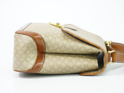 Celine Macadam Turnlock Shoulder Bag Pochette Beige Second — view 4
