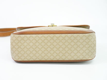 Celine Macadam Turnlock Shoulder Bag Pochette Beige Second — view 3