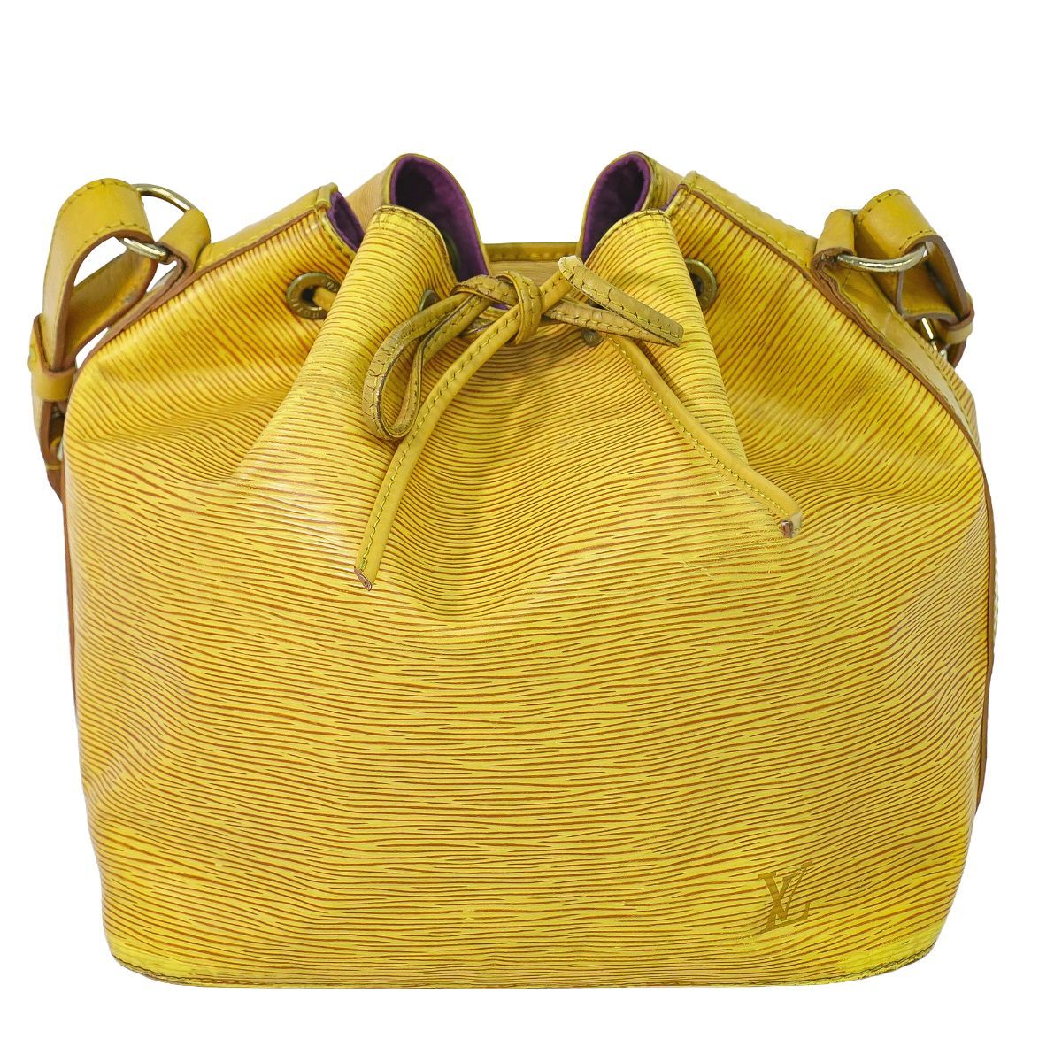 Louis Vuitton LV Petit Noe Epi Leather Shoulder Bag Yellow Noe Second