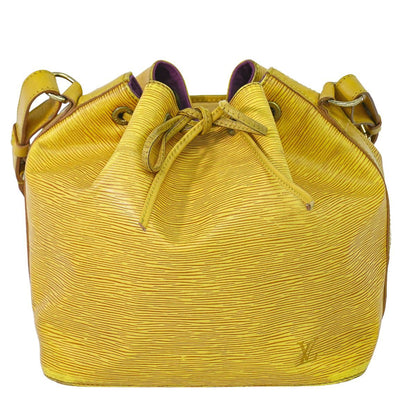 Louis Vuitton LV Petit Noe Epi Leather Shoulder Bag Yellow Noe Second