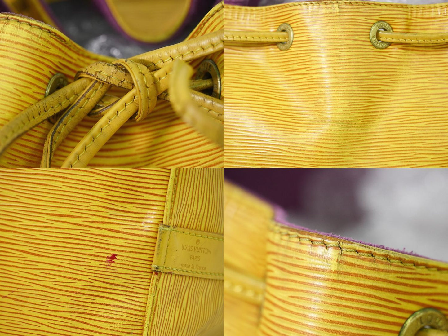 Louis Vuitton LV Petit Noe Epi Leather Shoulder Bag Yellow Noe Second — view 7