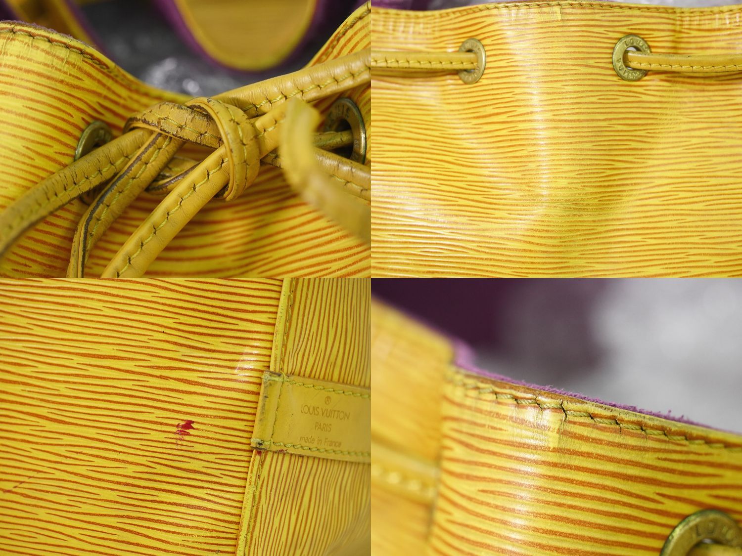 Louis Vuitton LV Petit Noe Epi Leather Shoulder Bag Yellow Noe Second — view 7