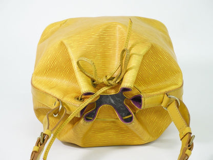 Louis Vuitton LV Petit Noe Epi Leather Shoulder Bag Yellow Noe Second — view 5