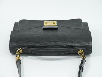 Louis Vuitton LV Monceau 28 Epi Leather 2-Way Shoulder Bag Black Second — view 5