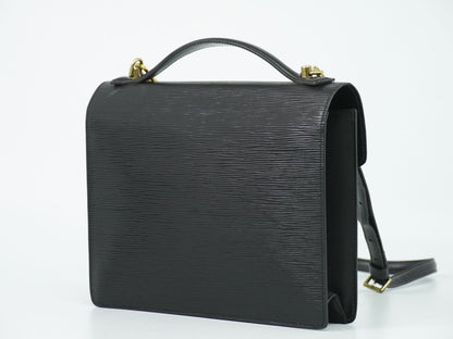 Louis Vuitton LV Monceau 28 Epi Leather 2-Way Shoulder Bag Black Second — view 2