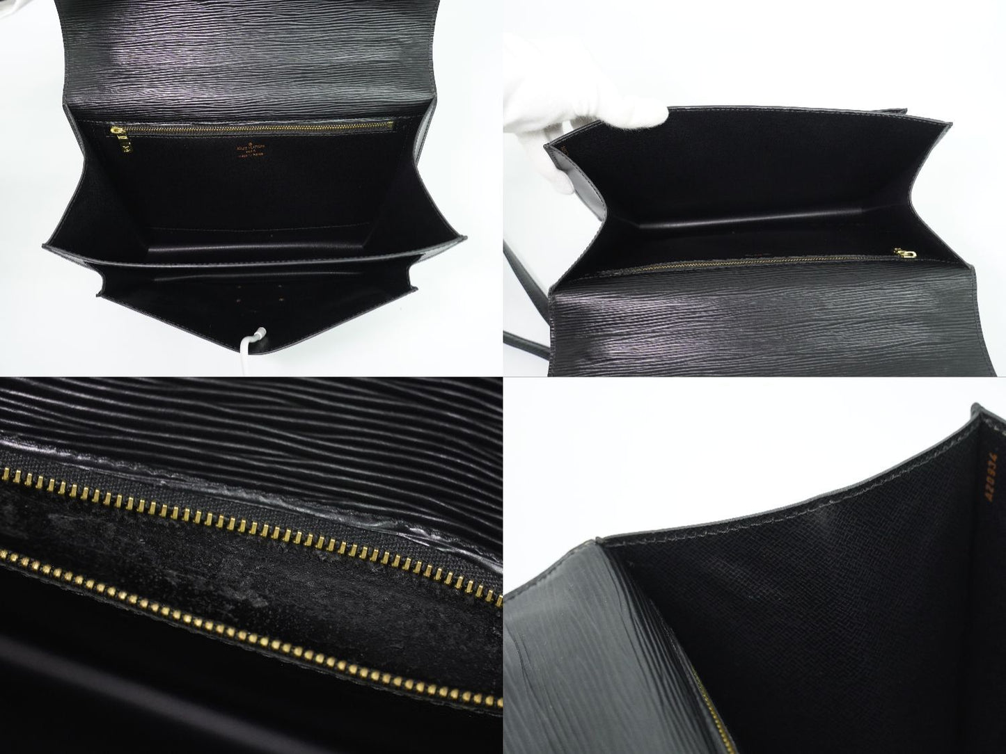 Louis Vuitton LV Monceau 28 Epi Leather 2-Way Shoulder Bag Black Second — view 8