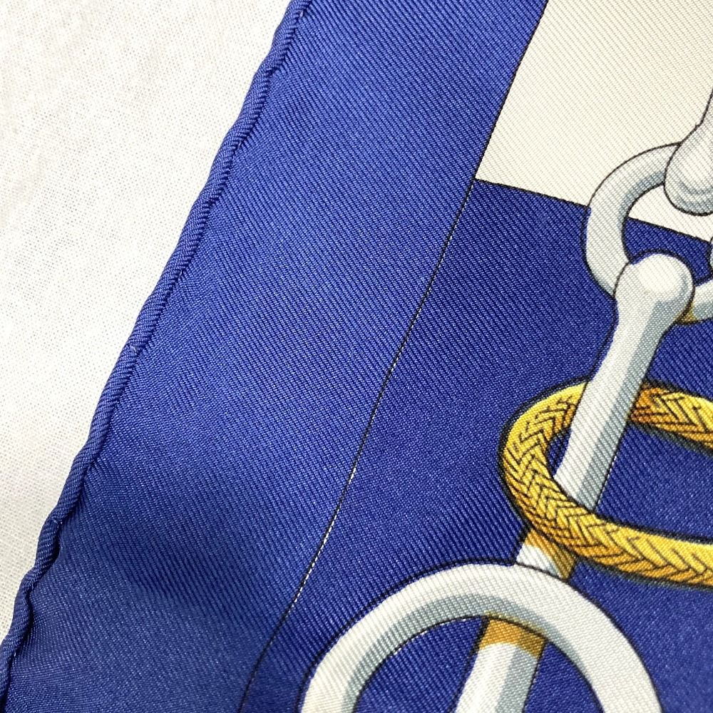 Hermes Carre 90 Julia Abadie Cliquetis Ticking Sword Handle Large Scarf Navy — view 8