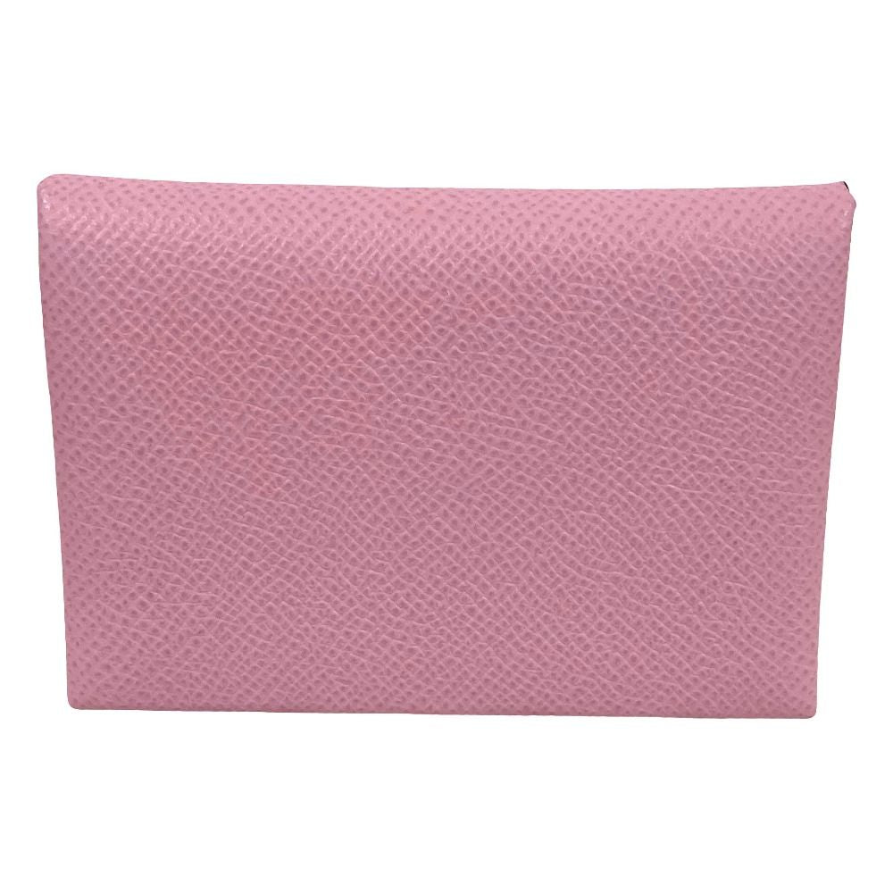 Hermes Calvi Duo Veau Epsom Card Case Coin Mauve Sylvestre — view 2