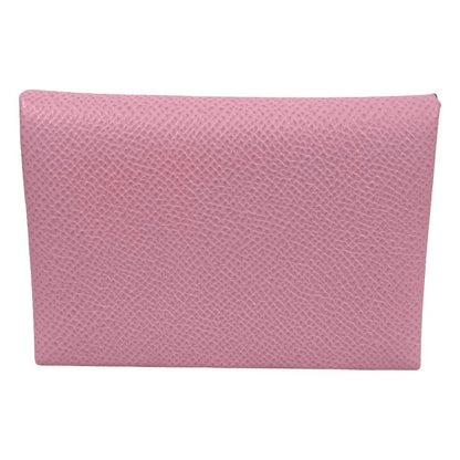Hermes Calvi Duo Veau Epsom Card Case Coin Mauve Sylvestre — view 2