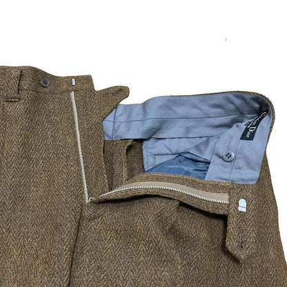 Dior Herringbone Tailored Jacket Pants Suit Set M 85 Brown Second — view 7