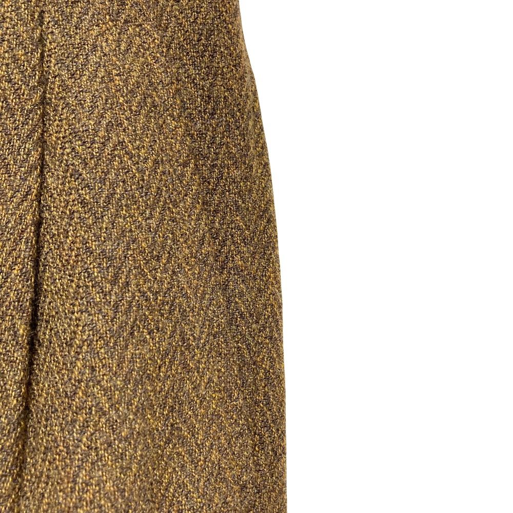 Dior Herringbone Tailored Jacket Pants Suit Set M 85 Brown Second — view 9