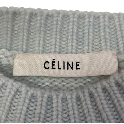 Celine Phoebe Philo Era Cashmere Chunkyknit Sweater XS Lightblue Second — view 5