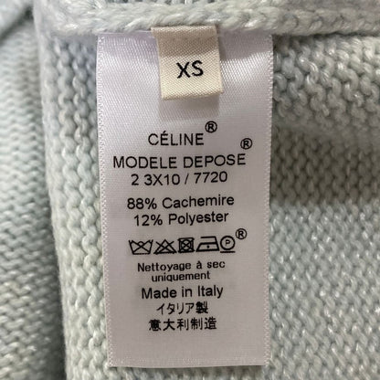Celine Phoebe Philo Era Cashmere Chunkyknit Sweater XS Lightblue Second — view 6