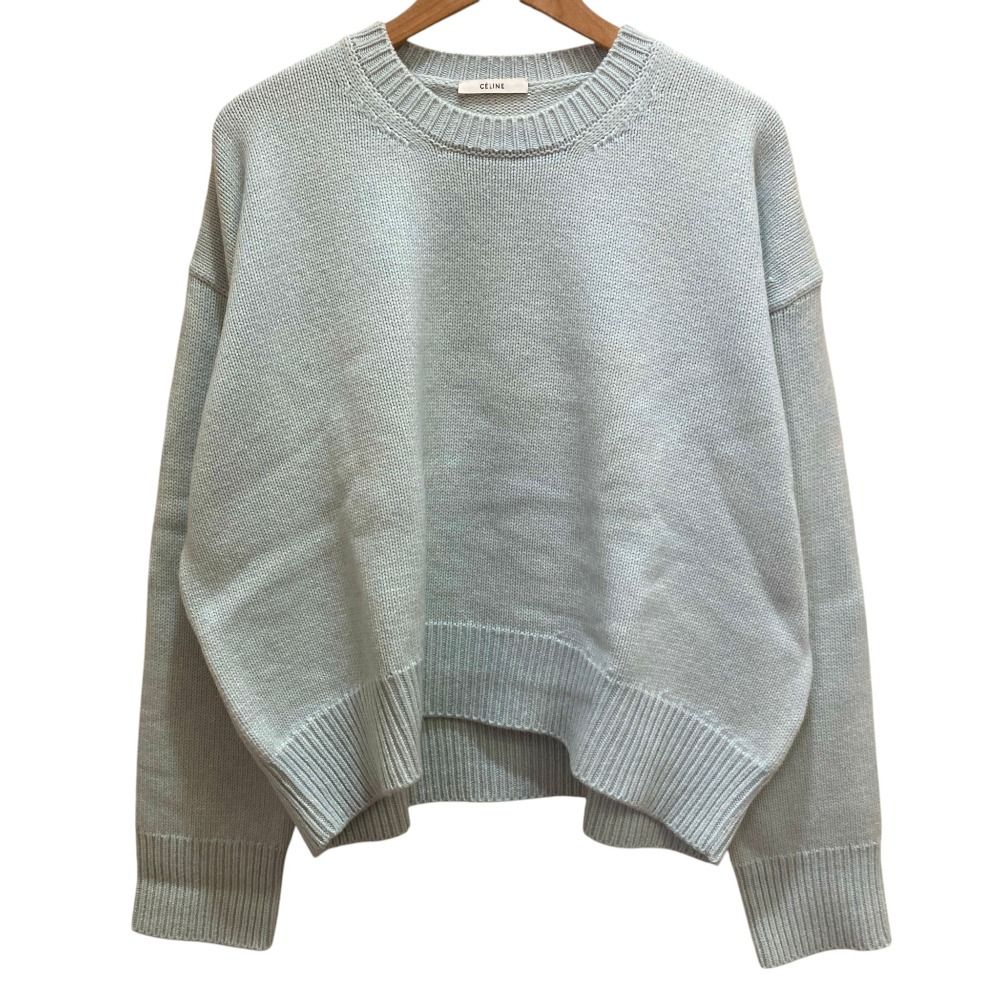 Celine Phoebe Philo Era Cashmere Chunkyknit Sweater XS Lightblue Second