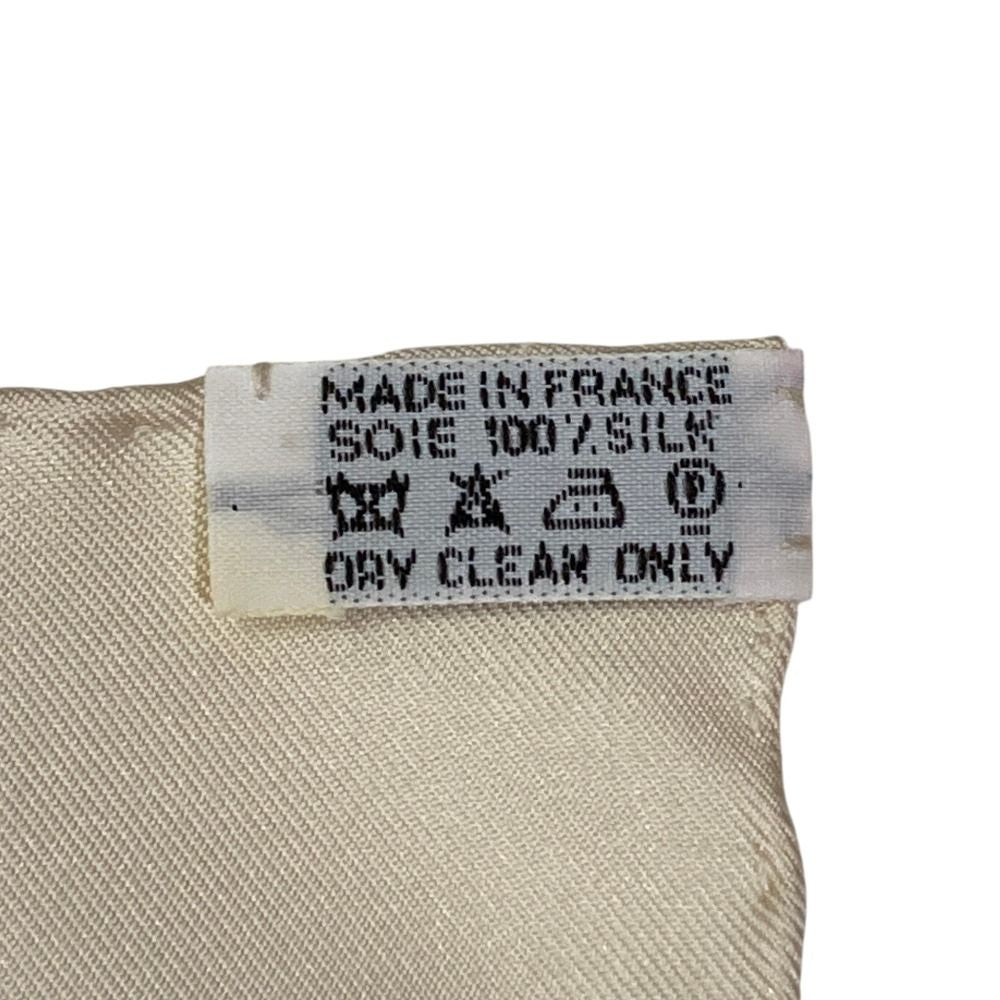 Hermes Grande Roue Ferris Wheel Carre 90 Silk Scarf Off White Second — view 8
