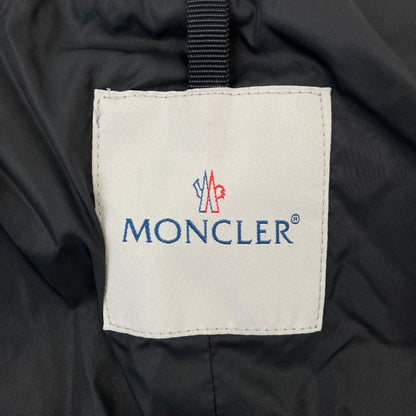 Moncler Fur Hood Belted Down Coat Black Second — view 4