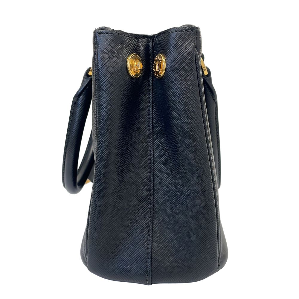 Prada Galleria Saffiano Leather 2-Way Shoulder Bag Black Second — view 5