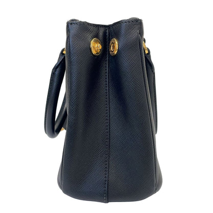 Prada Galleria Saffiano Leather 2-Way Shoulder Bag Black Second — view 5