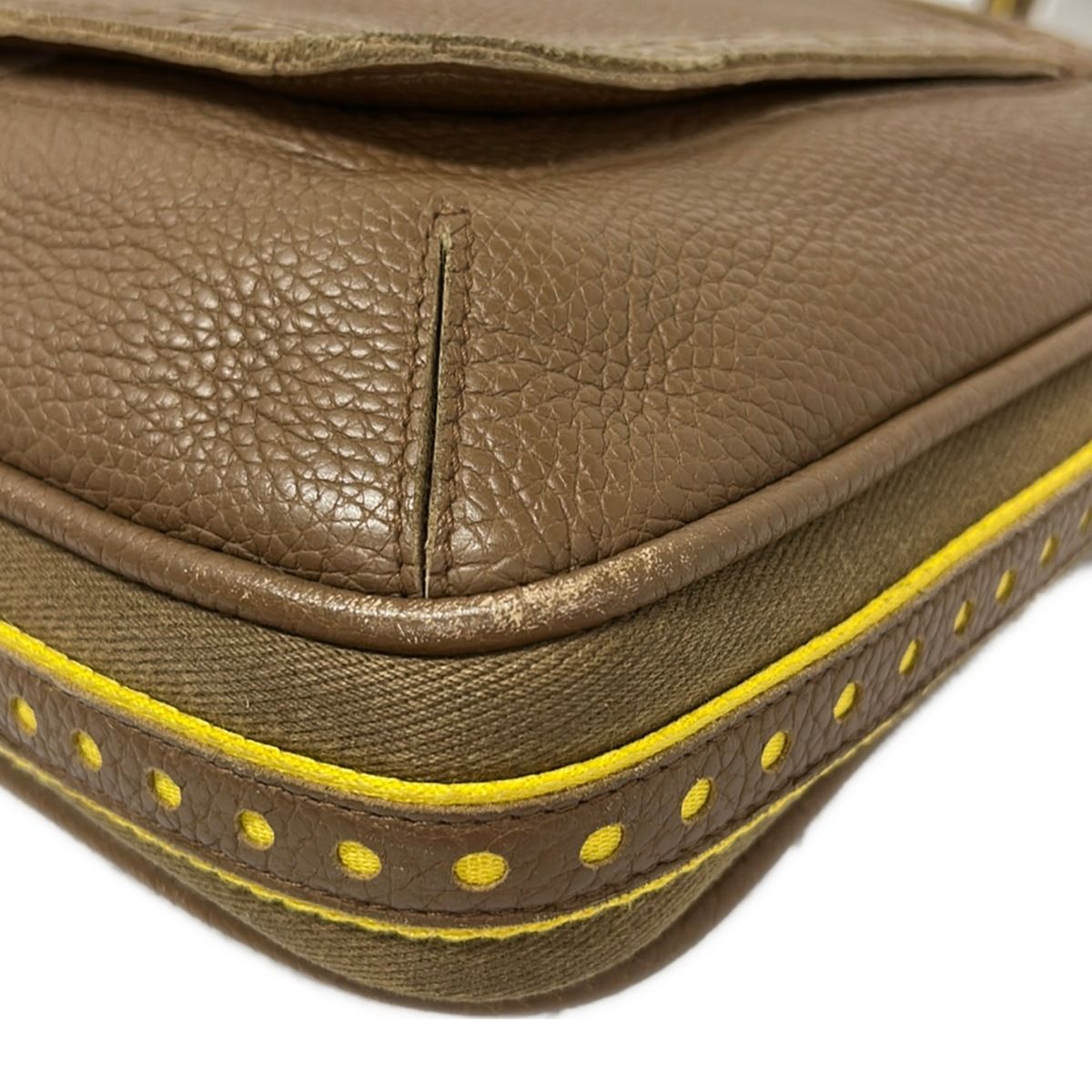 Bottega Veneta Shoulder Bag Brown Perforated Leather — view 6