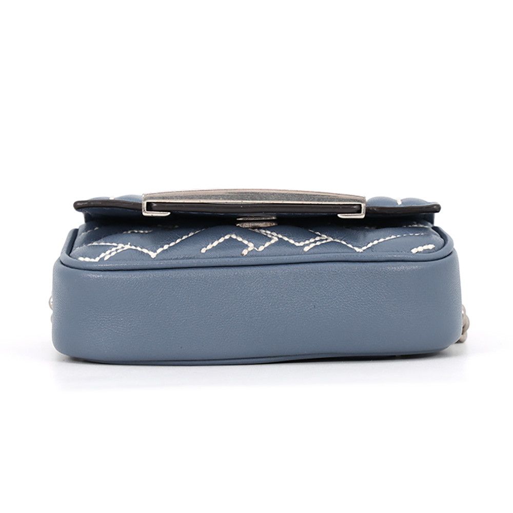 Fendi Chain Shoulder Bag Zukka Nano Bucket Leather 7 — view 3