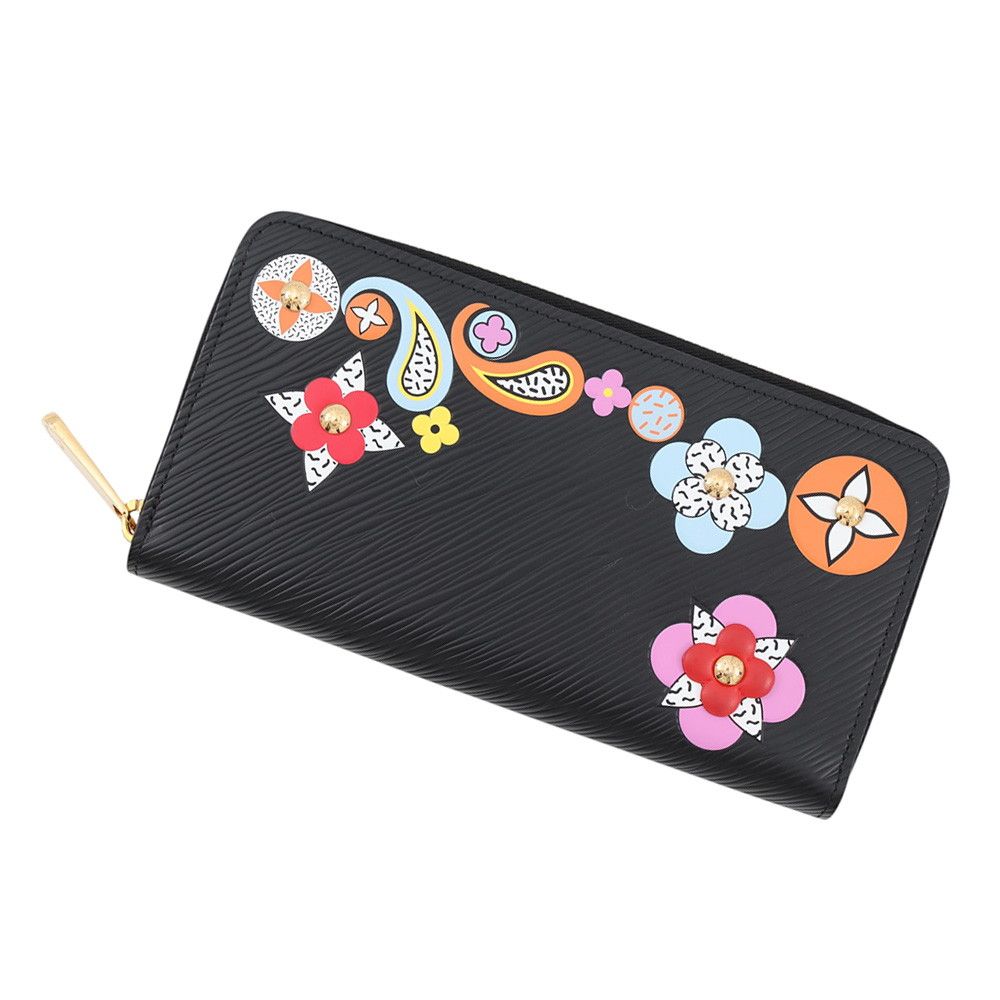 Louis Vuitton Epi Flower Zippy Wallet Black