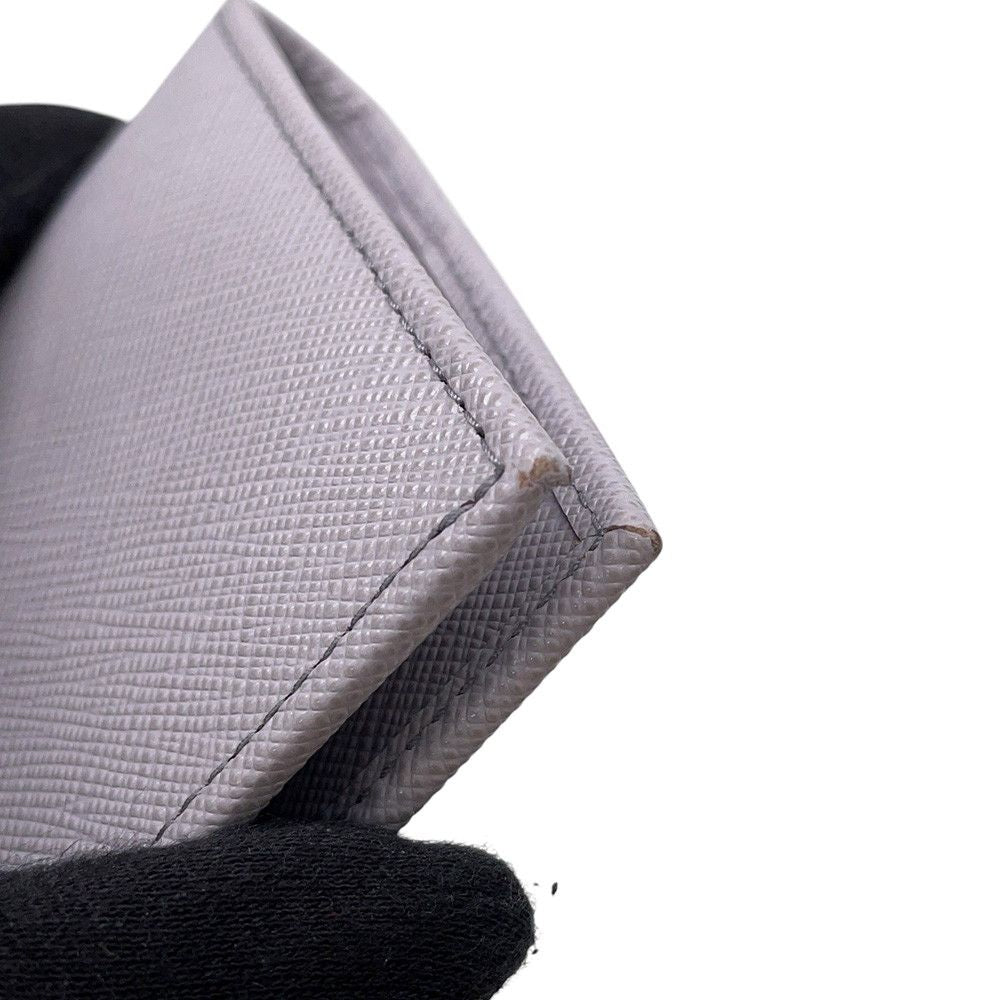 Prada Bifold Wallet Triangle Logo Compact Saffiano Leather — view 7