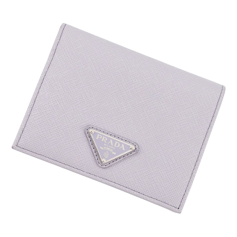 Prada Bifold Wallet Triangle Logo Compact Saffiano Leather