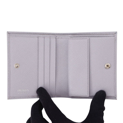 Prada Bifold Wallet Triangle Logo Compact Saffiano Leather — view 4