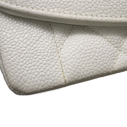 Chanel Chain Shoulder Bag Quilted 25 CC Logo Single Flap White — view 7