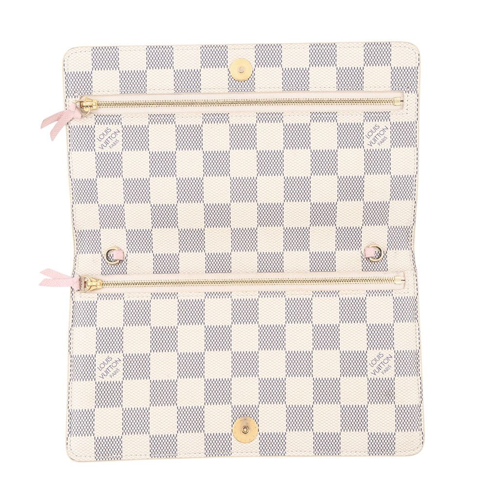 Louis Vuitton Chain Wallet Damier Azur Pochette Weekend Summer Trunk Shoulder — view 5