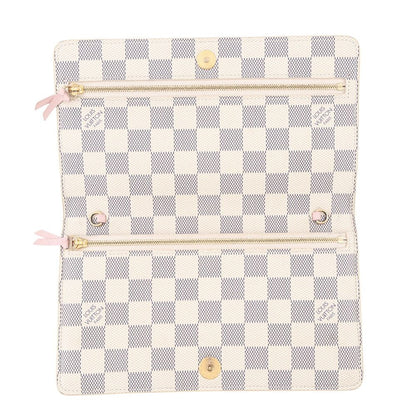 Louis Vuitton Chain Wallet Damier Azur Pochette Weekend Summer Trunk Shoulder — view 5