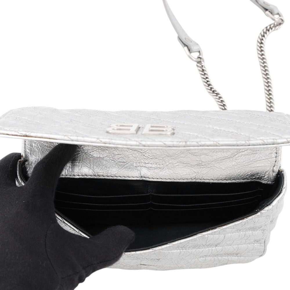 Balenciaga Chain Shoulder Bag BB Logo Leather — view 5