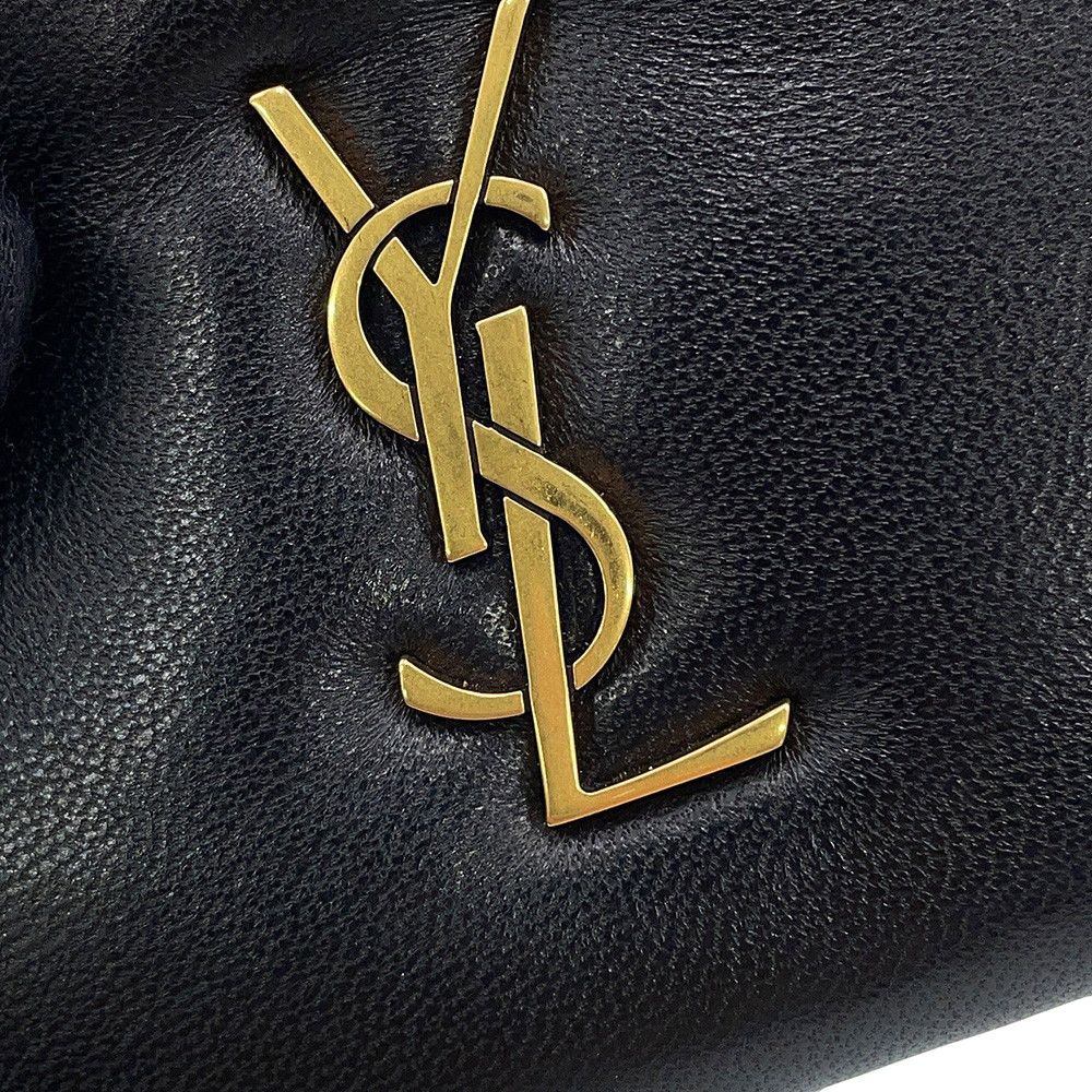 Saint Laurent Paris Coin Case Calypso Lambskin Wallet Black — view 7