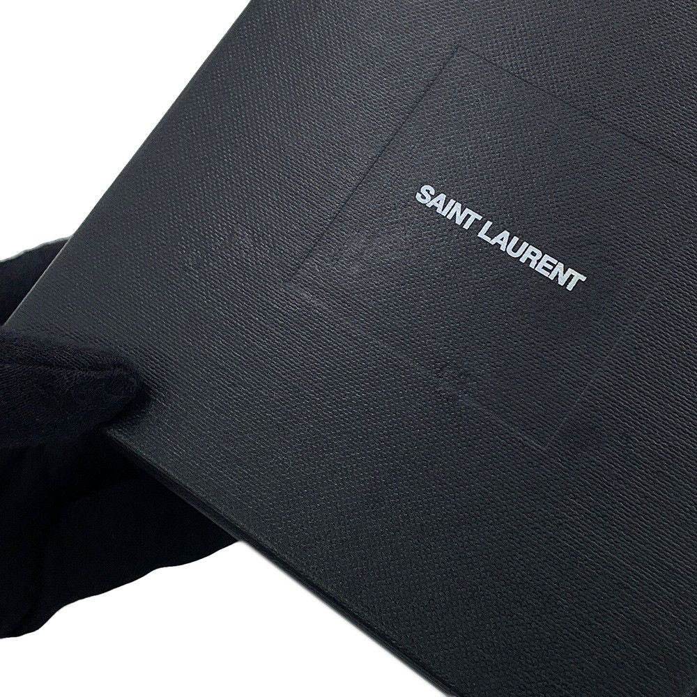 Saint Laurent Paris Coin Case Calypso Lambskin Wallet Black — view 8