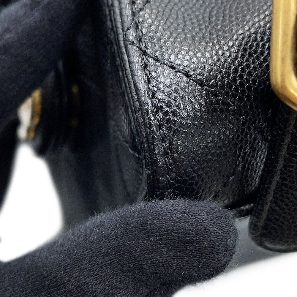 Chanel Backpack 25 Quilted CC Logo Caviar Leather Black — view 6