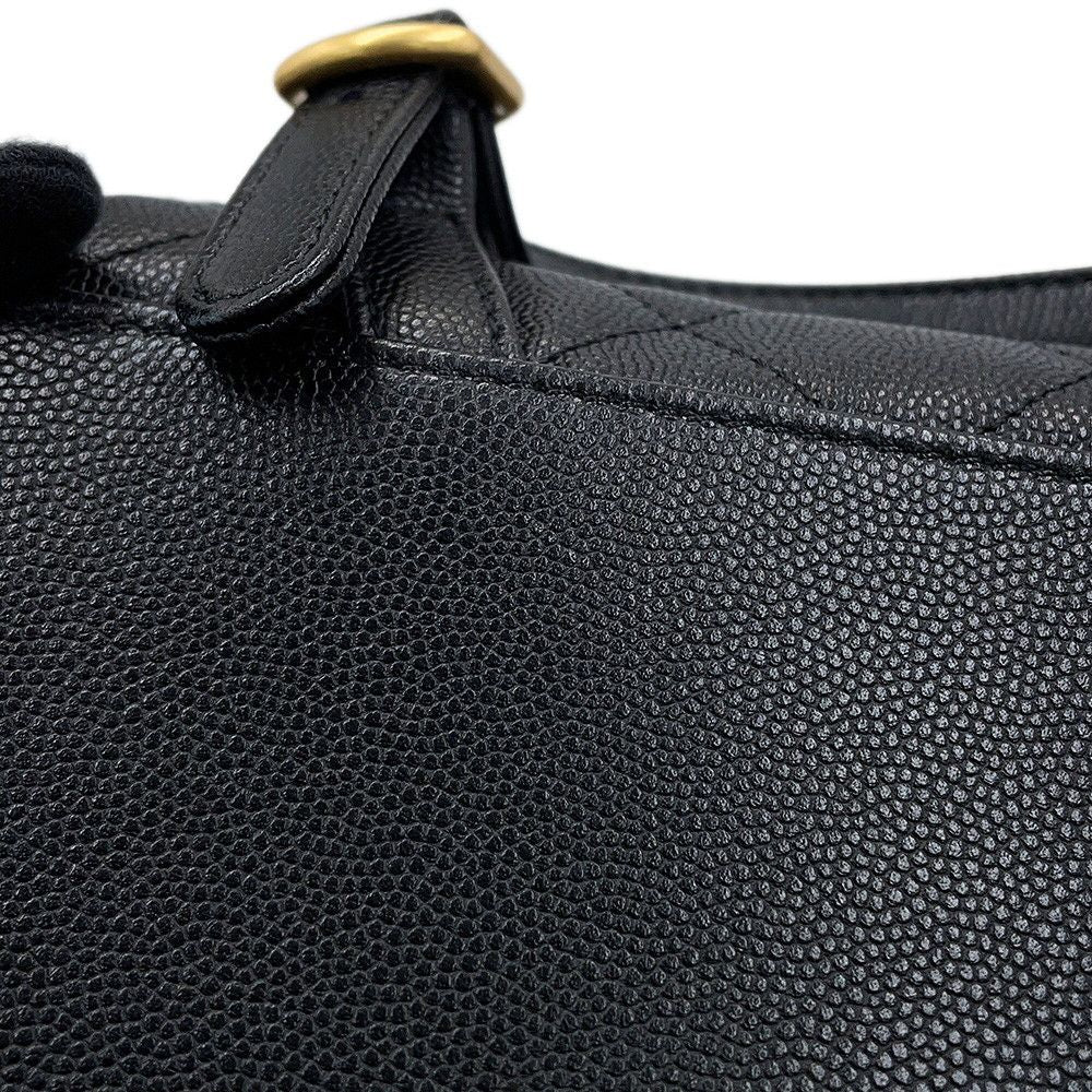 Chanel Backpack 25 Quilted CC Logo Caviar Leather Black — view 7
