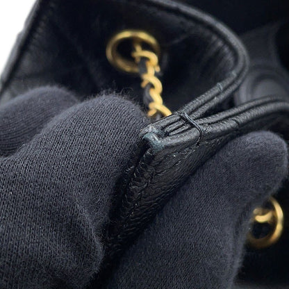Chanel Backpack 25 Quilted CC Logo Caviar Leather Black — view 8