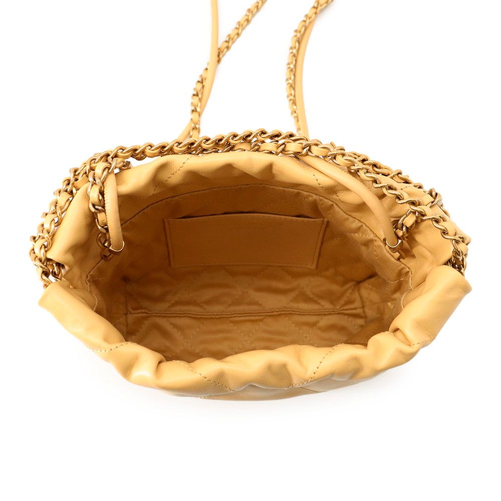 Chanel 22 Mini CC Logo Shiny Calf Leather 2-Way Shoulder — view 6