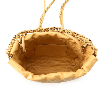 Chanel 22 Mini CC Logo Shiny Calf Leather 2-Way Shoulder — view 6