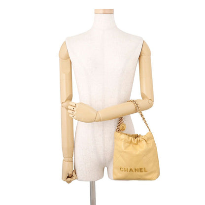 Chanel 22 Mini CC Logo Shiny Calf Leather 2-Way Shoulder — view 4