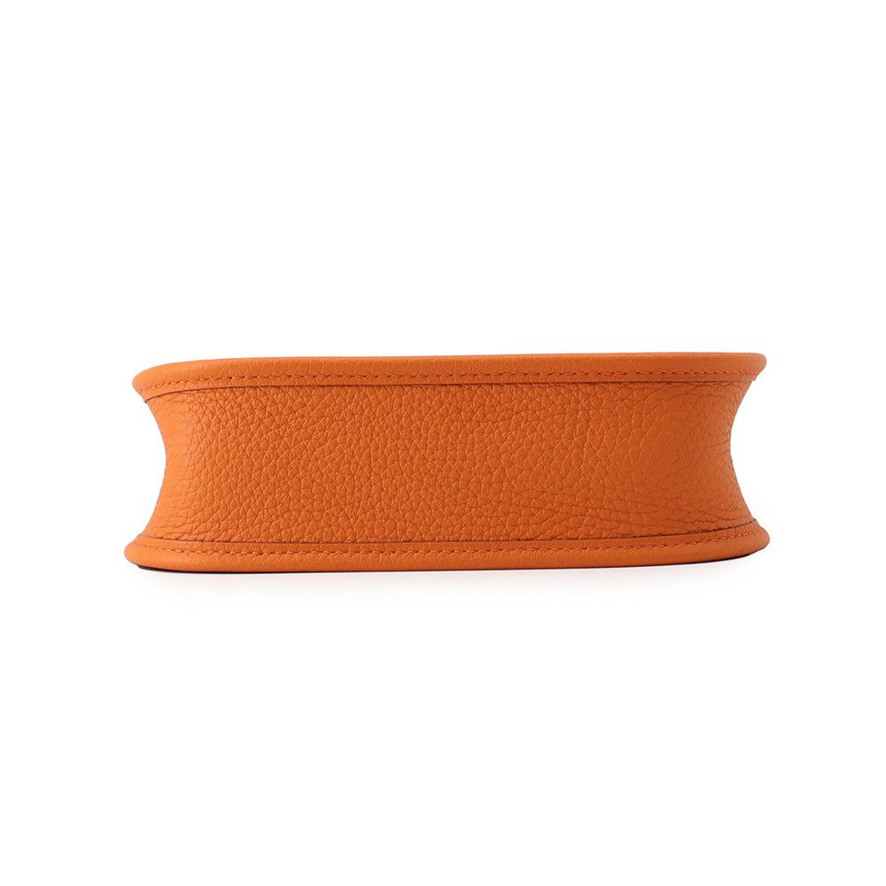 Hermes Shoulder Bag Evelyne TPM 111 Amazon Orange Silver Taurillon Clemence — view 3