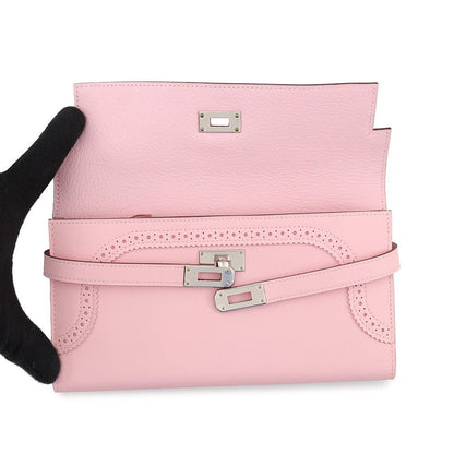 Hermes Wallet Kelly Gillies Rose Sakura Silver Swift — view 4