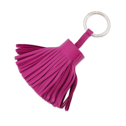 Hermes Key Holder Carmen Anemone Silver Lambskin Charm — view 3